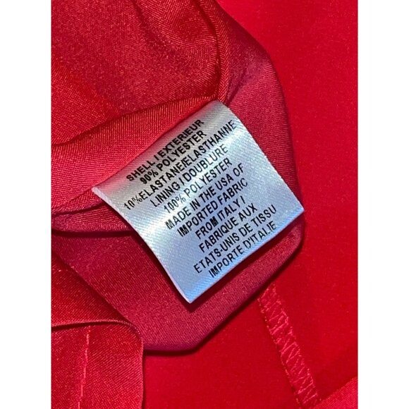 MILLY Square Neeck  Red Mini Dress Size 8 Womens - Picture 8 of 9